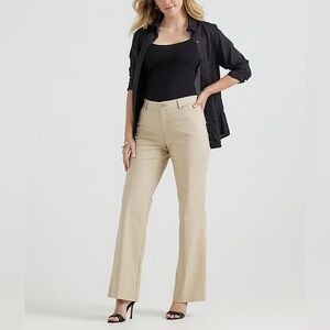 NWT LEE Women’s Ultra Lux Flex Motion Regular Fit Mid Rise Trouser 27X30